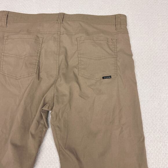 Prana Pants Mens 38x30 Brown Nylon Slim Fit Performance Hiking Outdoor Stretch - Picture 4 of 8